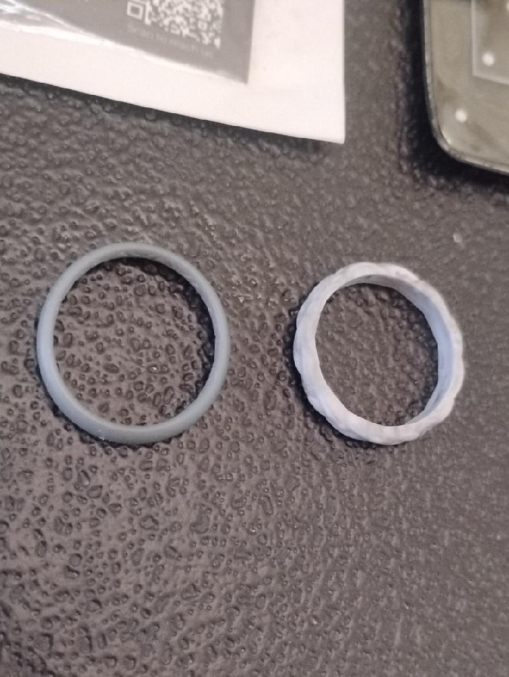 Size 7 silicone wedding rings bundle of 2